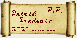 Patrik Predović vizit kartica